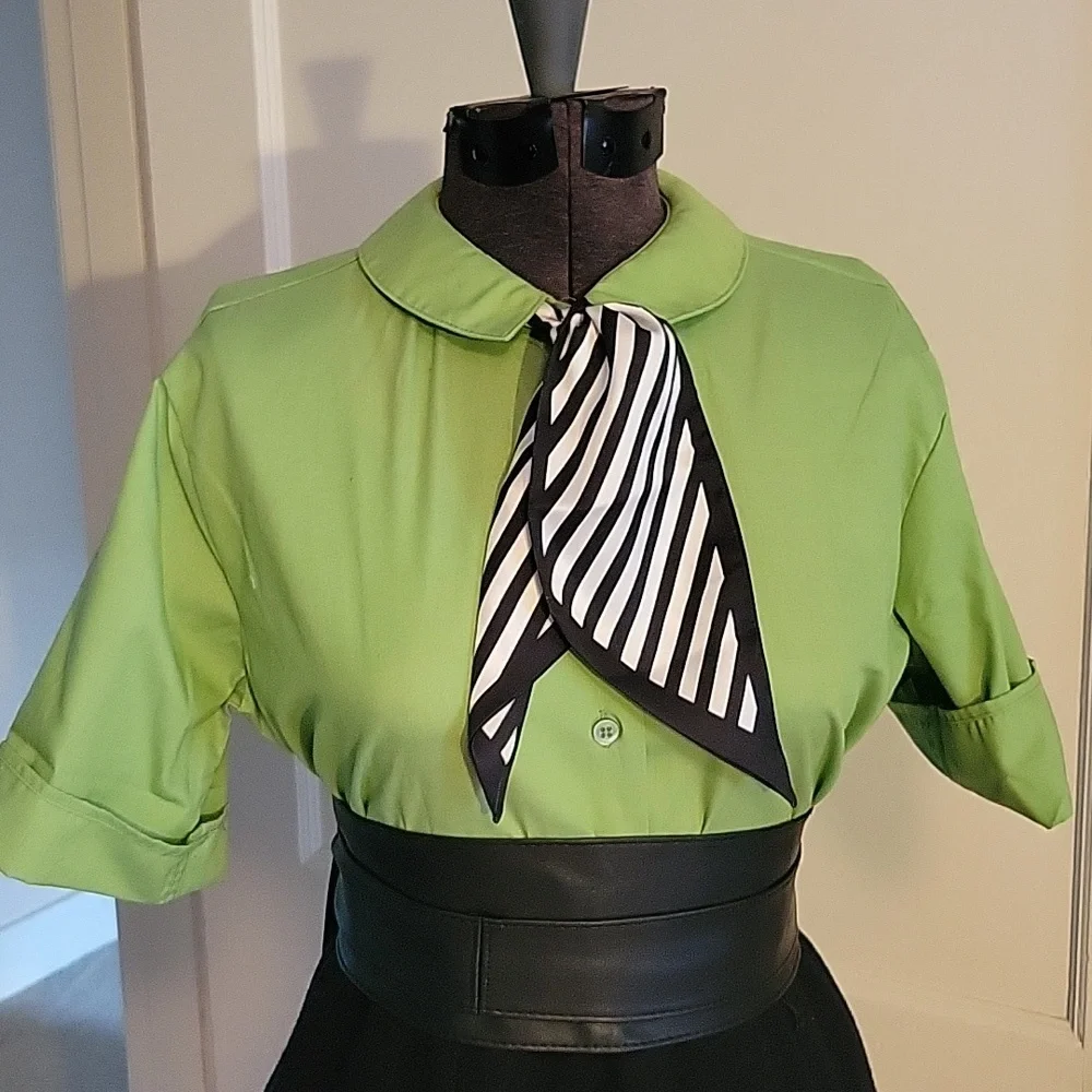 Vintage PermPress Green Top NWOT - Picture 3 of 15